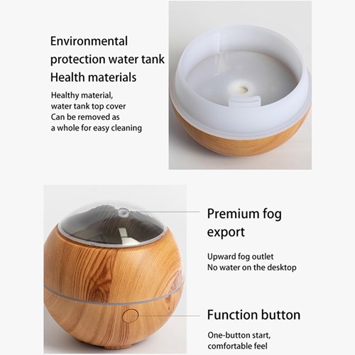 Mini aroma diffuser with colorful lights ultrasonic humidifier