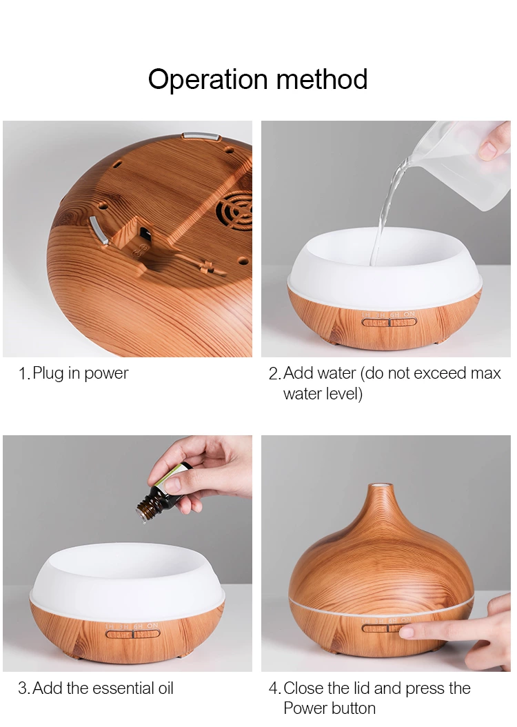 Aroma Diffuser KC-222（500ml）with Essential Oil Set