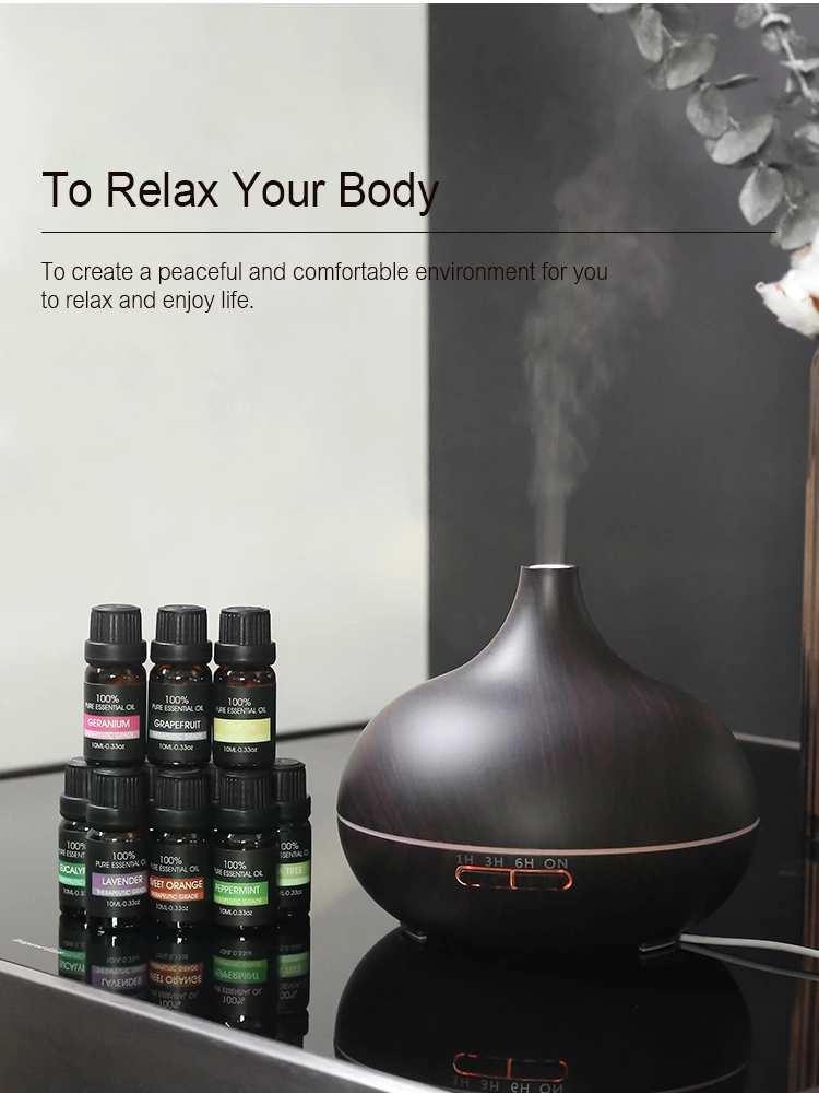 Aroma Diffuser KC-222（500ml）with Essential Oil Set