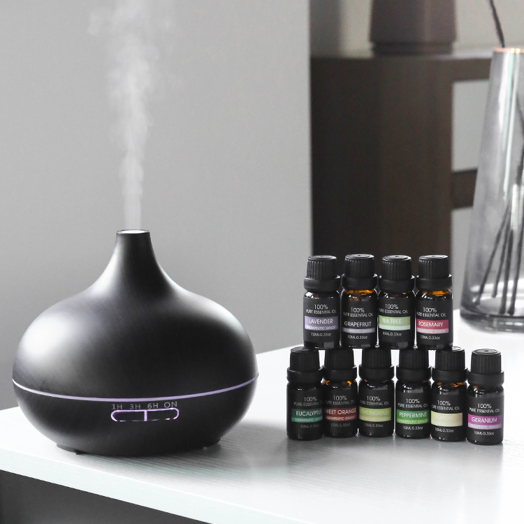 Diffuser essential oil allows us to get a peaceful sleep, relieve pain, enhance energy, reduce negative emotions, relieve stress, and help balance our hormones.