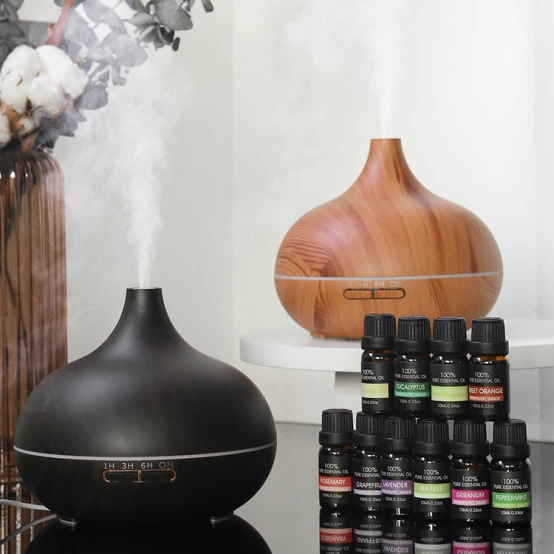 Diffuser essential oil allows us to get a peaceful sleep, relieve pain, enhance energy, reduce negative emotions, relieve stress, and help balance our hormones.