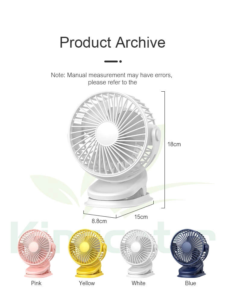 YF-F01 Portable Rechargeable Desktop Clip Fan