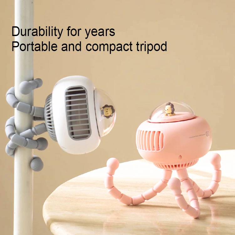 3600mAh Portable  Rechargeable Stroller Fan F37 PRO