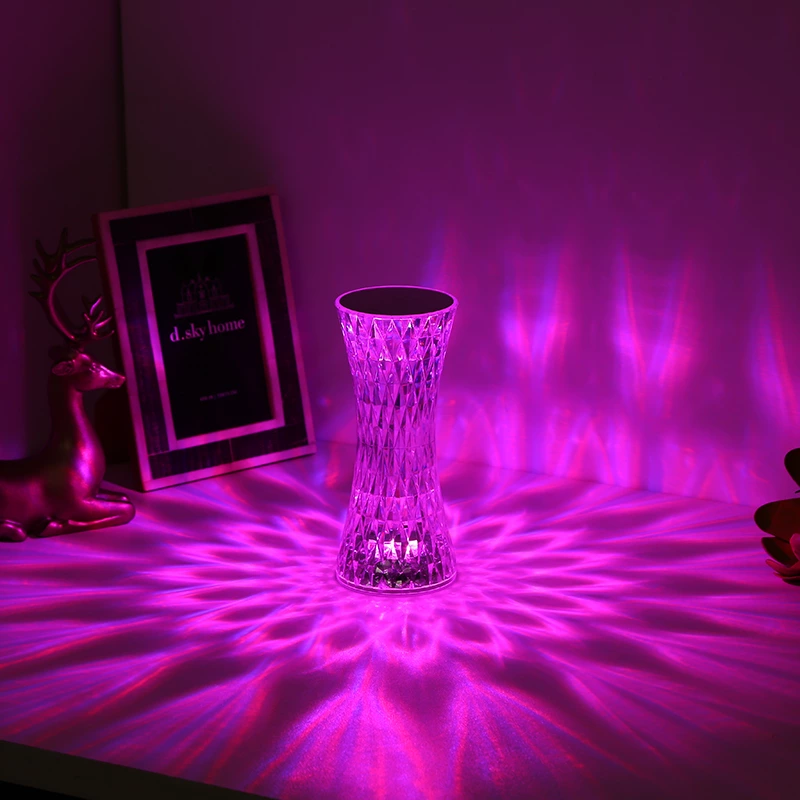 Small waist crystal lamp