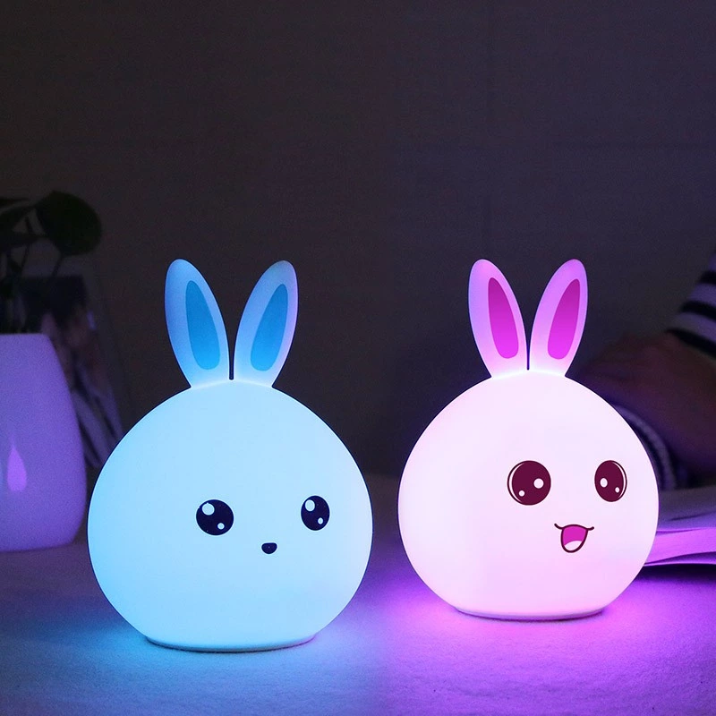 Cute colorful cartoon silicone lamp