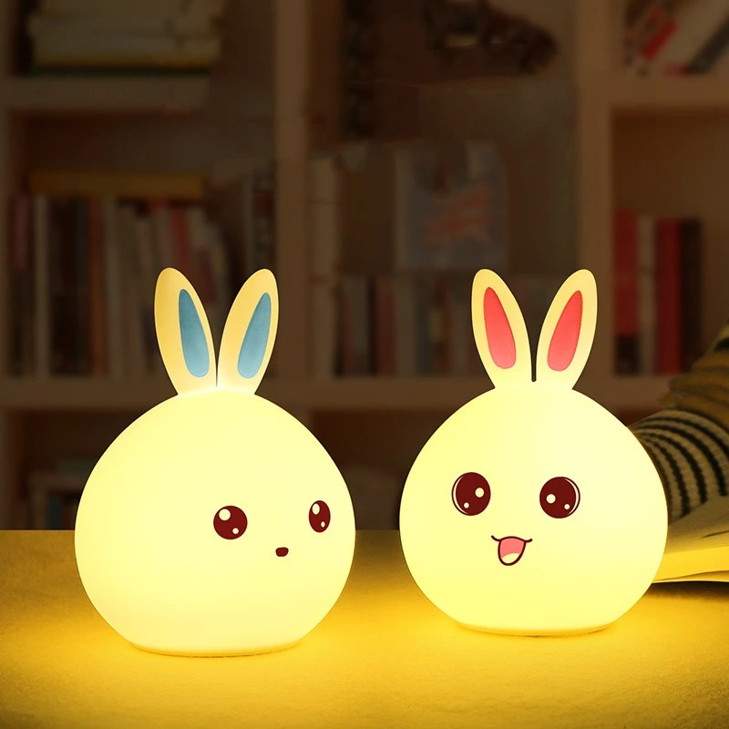 Cute colorful cartoon silicone lamp