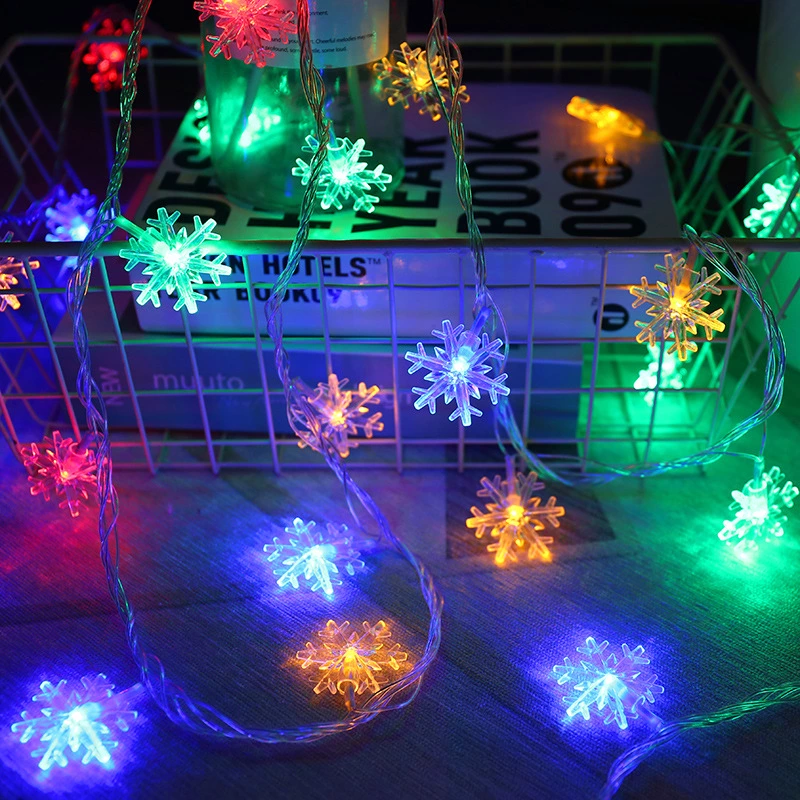 Star Round Beads Snowflakes Decorative string lights