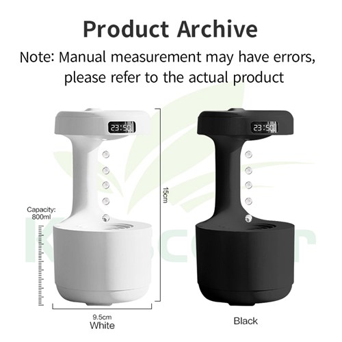 ROHS CE Cool Mist Maker 800ml Portable Anti-Gravity Water Drop