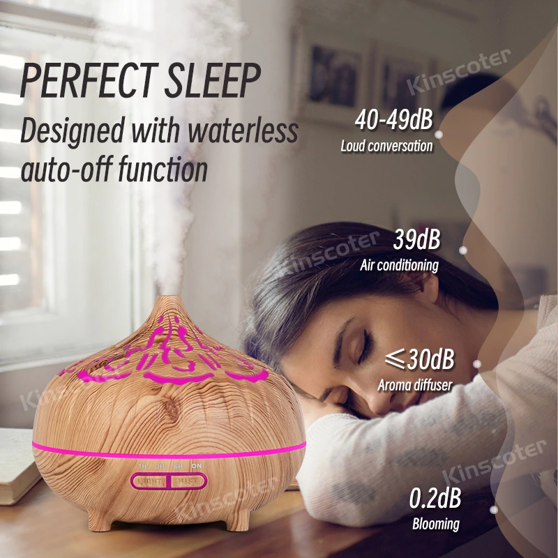 Engraved wood grain Aroma Diffuser KC-038(400ml)