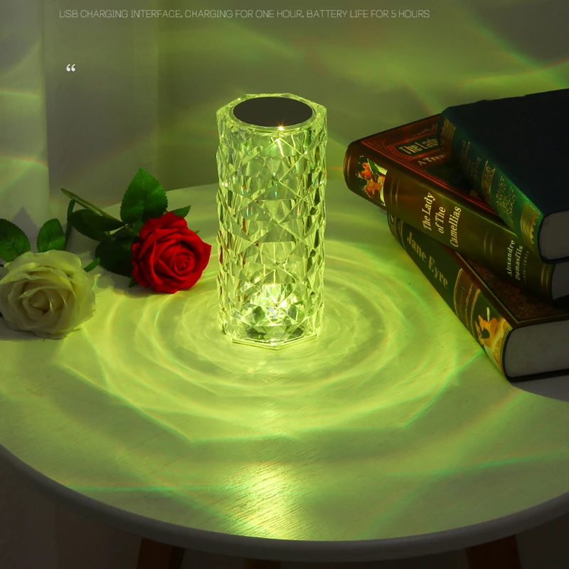 Rgb Rose Crystal Table Lamp