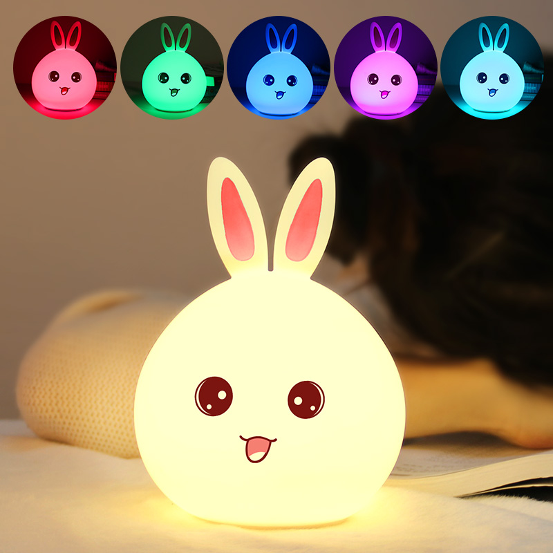Cute colorful cartoon silicone lamp