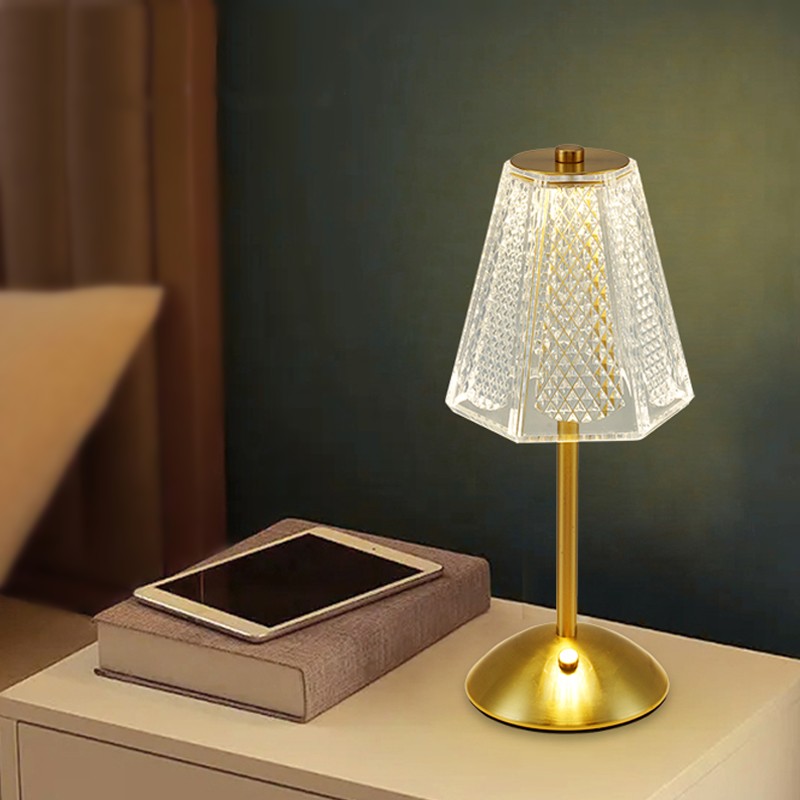 European Crystal Golden Modern Led Table Lamp TL-031
