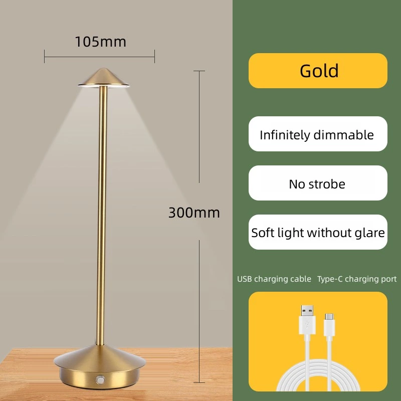 Dimmable Led Metal Cordless Desk Light  TL-034