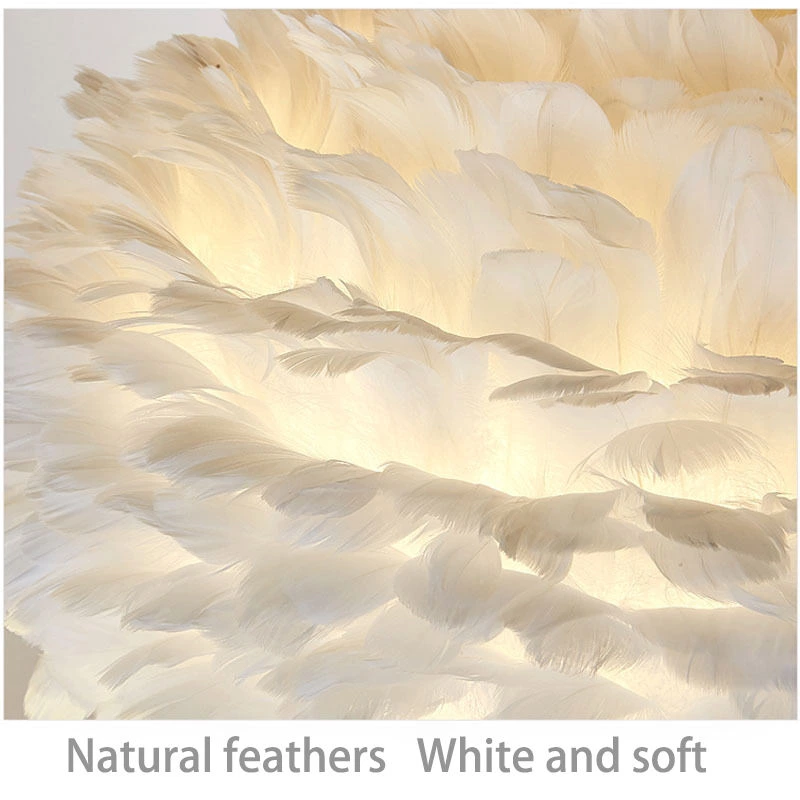 Create an Enchanting Ambience with Our Exquisite Feather Table Lamp