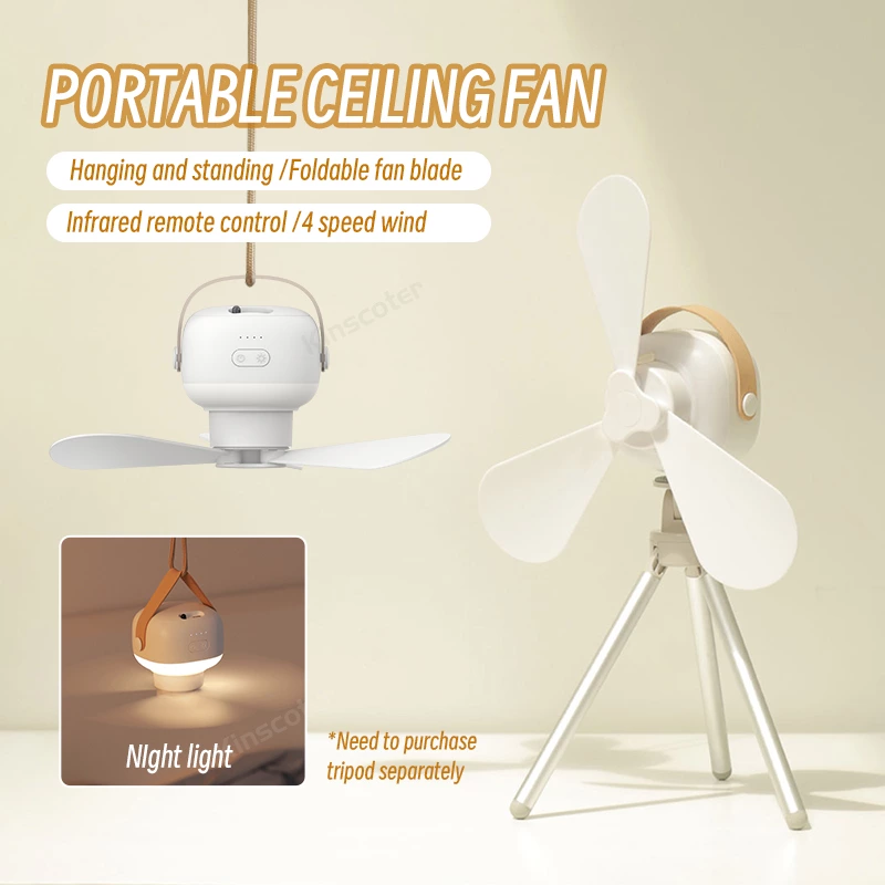 Wireless LED Light Smart Mini Ceiling Fan M35