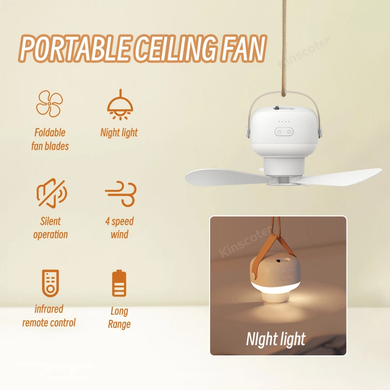 Wireless LED Light Smart Mini Ceiling Fan M35