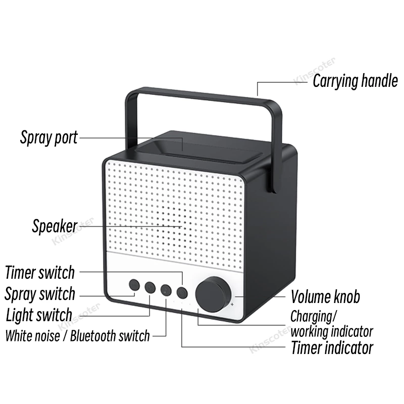 2 in 1 Flame Diffuser BT Speaker DQ-706