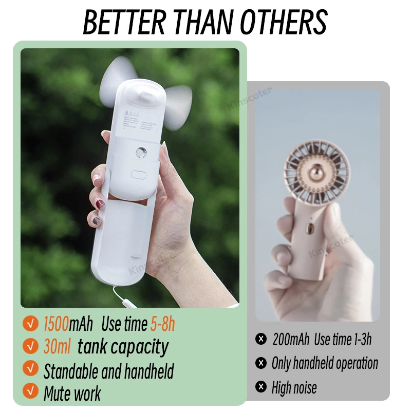 2 in 1 Foldable Handheld Mist Fan F11B