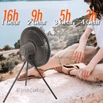 F2 Portable Rechargeable Outdoor Camping Tripod Fan with Ring Light