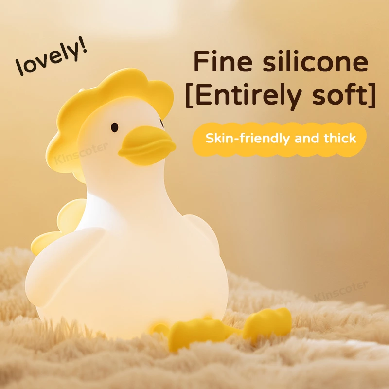 Meet the Adorable Duck Silicone Tap Light: Your New Favorite Nighttime Companion!