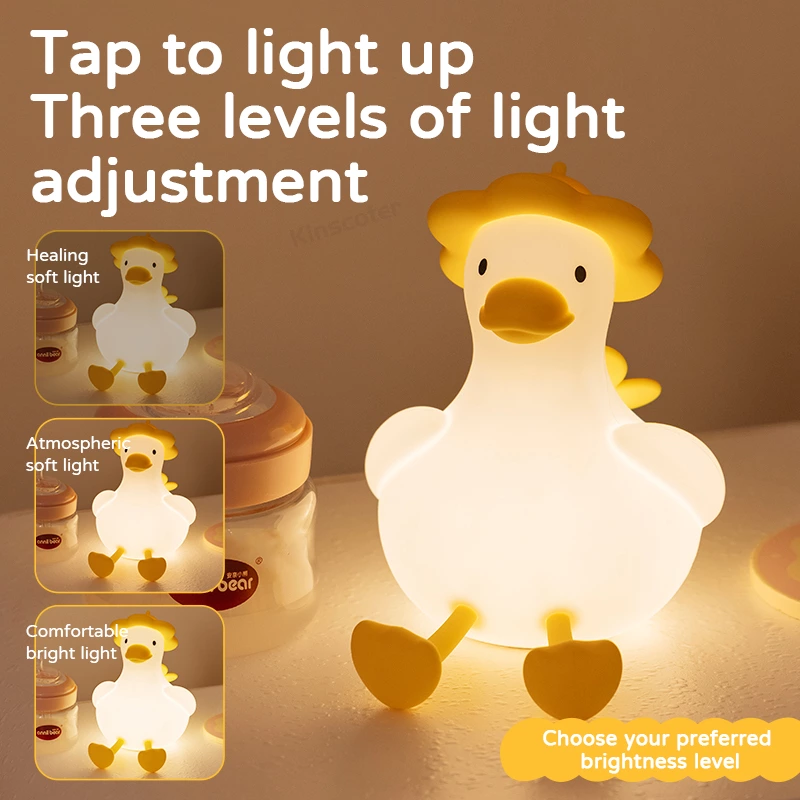 Meet the Adorable Duck Silicone Tap Light: Your New Favorite Nighttime Companion!