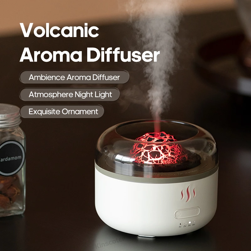 Transform Your Space with the Volcano Aromatherapy Diffuser 🌋✨ – Calm, Color, and Comfort!