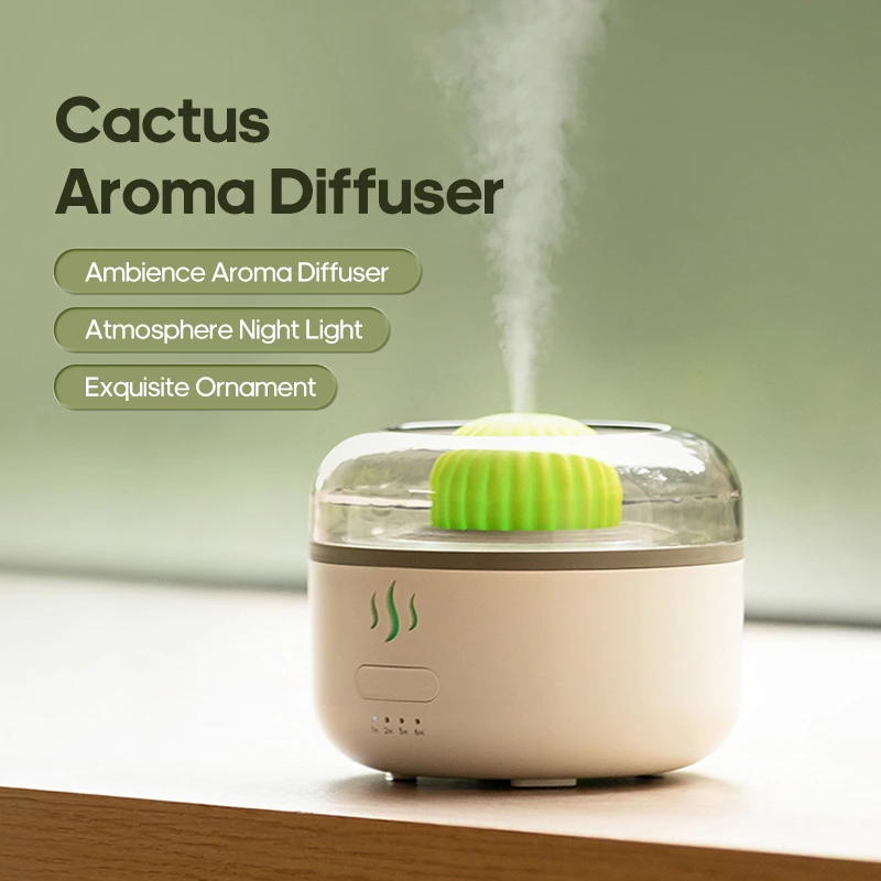 Bring Nature into Your Space with the Cactus-Shaped Aromatherapy Humidifier