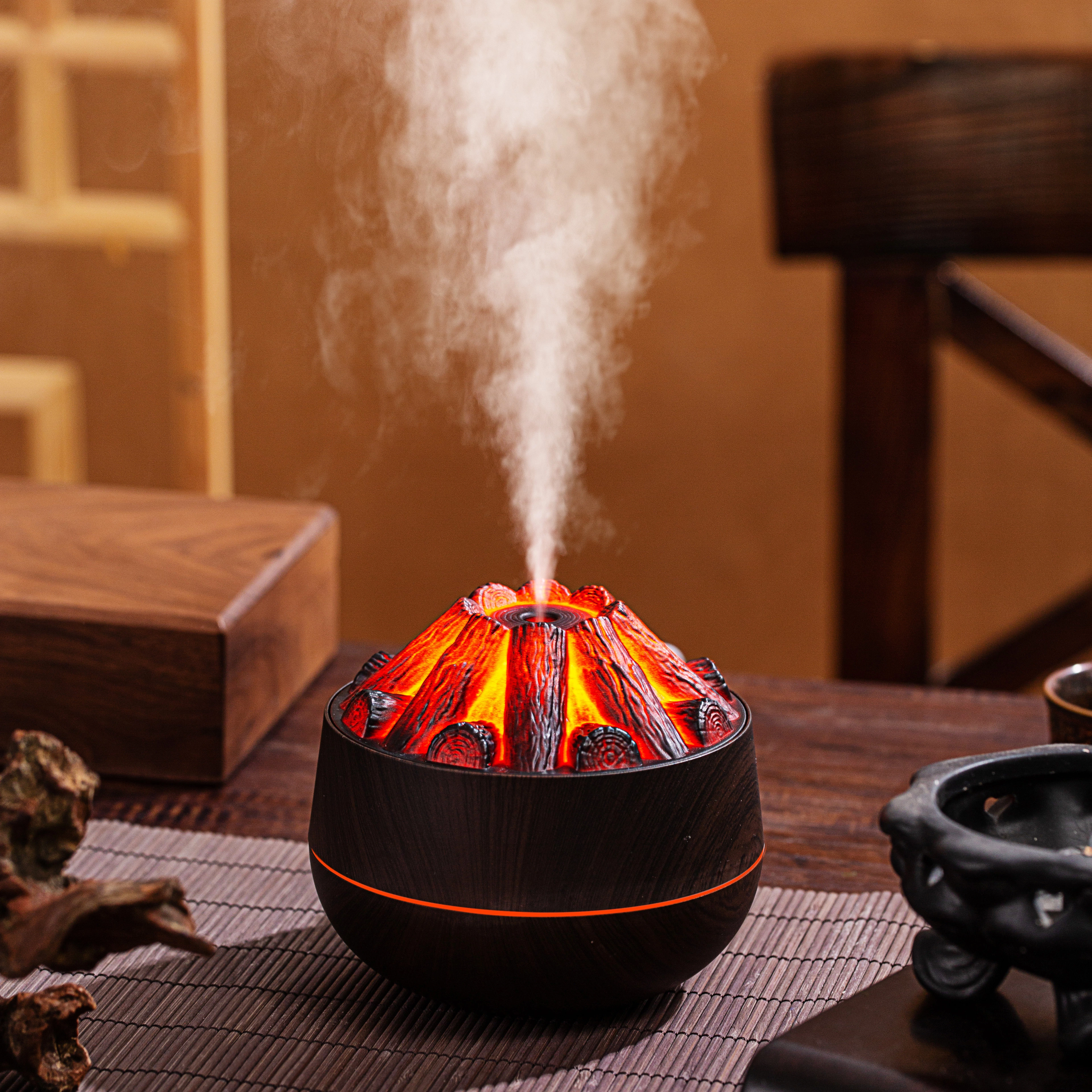 Elevate Your Home Atmosphere with the Charcoal Flame Humidifier | A Perfect Blend of Style and Comfort