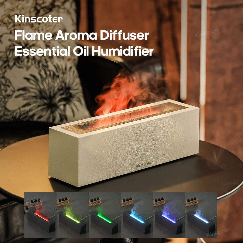 Experience Cozy Ambiance with Our Faux Flame Aroma Diffuser: A Stylish Blend of Light, Mist, and Aromatherapy