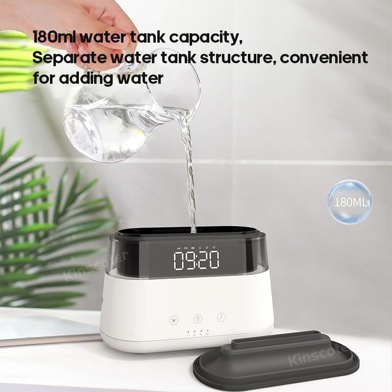 Kinscoter New Minimalist Aroma Humidifier: Firelight Ambiance, Colorful LED, and Essential Oil Diffusion