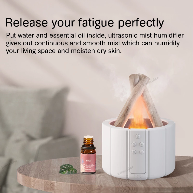 Bring the Warmth of a Campfire Indoors with Our Unique Flame Aroma Diffuser