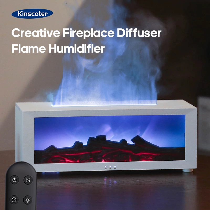 Experience the Magic of a Simulated Fireplace Flame Aromatherapy Diffuser