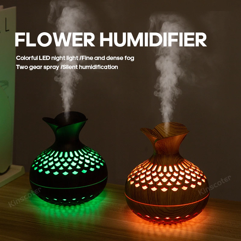 Enhance Your Living Space with the Elegant Wood Grain Humidifier