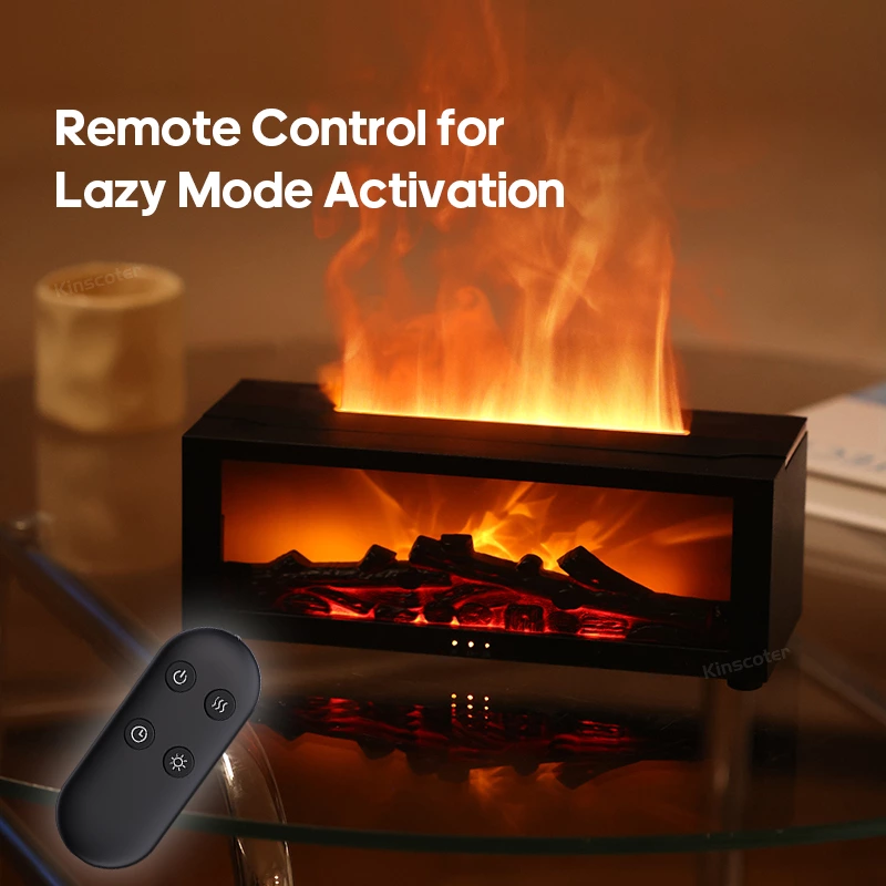 Experience the Magic of a Simulated Fireplace Flame Aromatherapy Diffuser