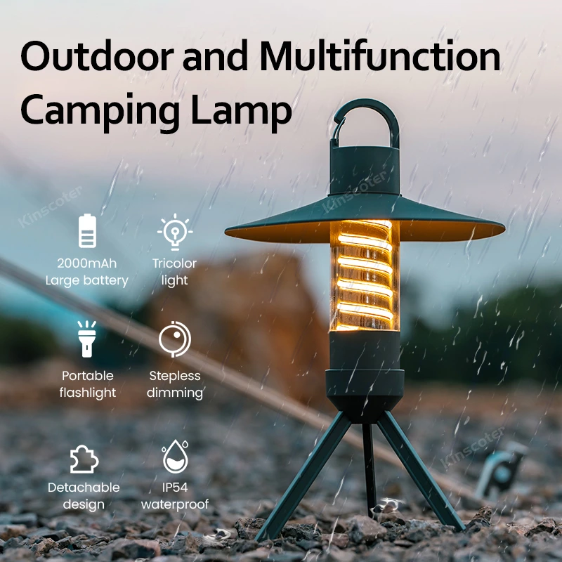 Illuminate Your Outdoor Adventures: The Ultimate 3-in-1 Camping Light with Tripod