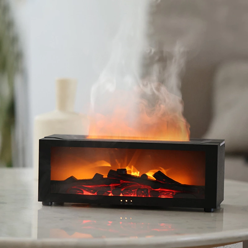 Experience the Magic of a Simulated Fireplace Flame Aromatherapy Diffuser