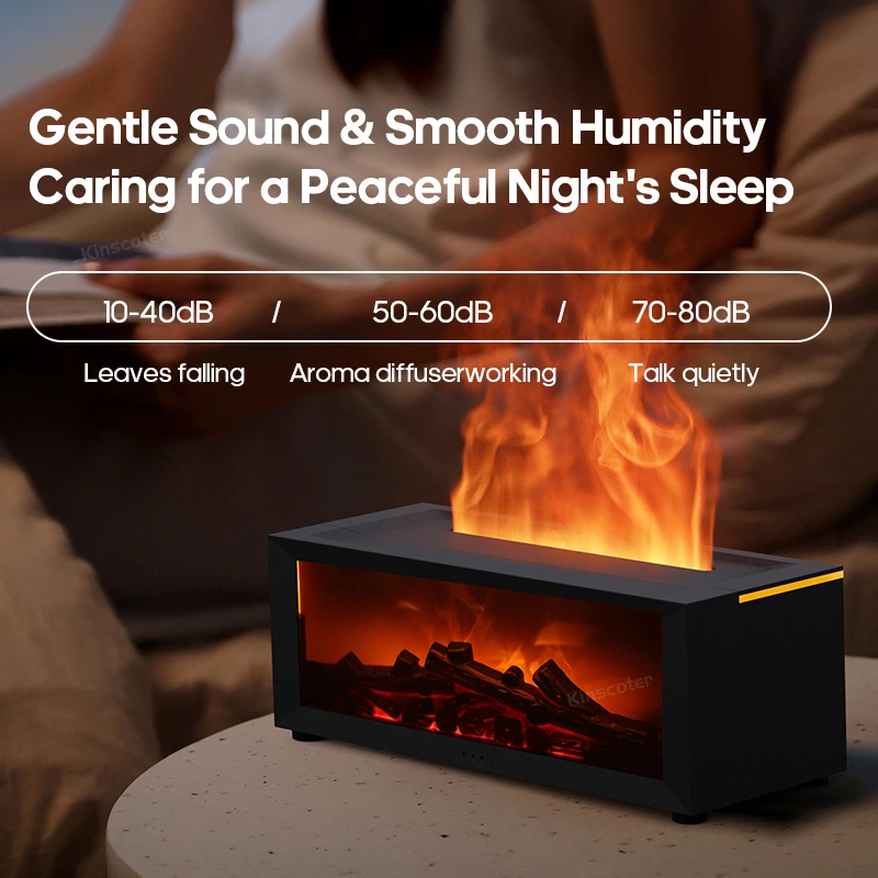 Experience the Magic of a Simulated Fireplace Flame Aromatherapy Diffuser