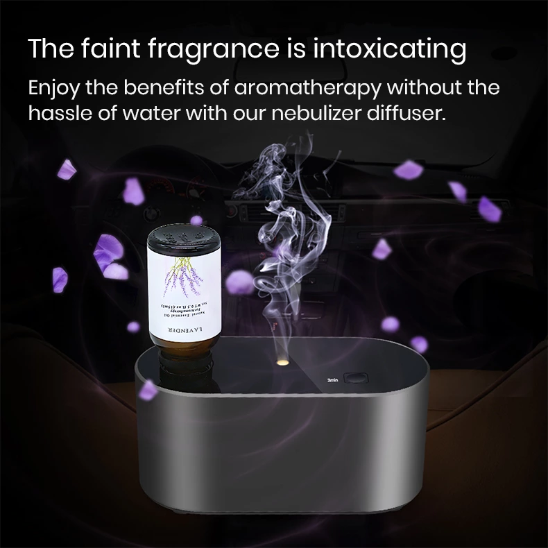 Our No-Water Desktop Aromatherapy Diffuser offers a sleek and innovative way to diffuse essential oils directly from the bottle.