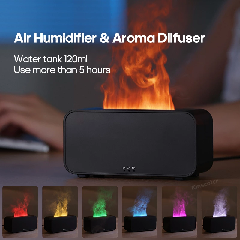 Mini Color-Changing Flame Aroma Diffuser: Elevate Your Space with Soothing Scents and Stunning Lights