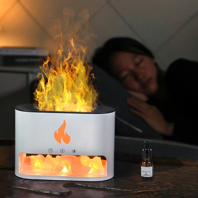 Transform Your Space with the Himalayan Salt Flame Aromatherapy Diffuser