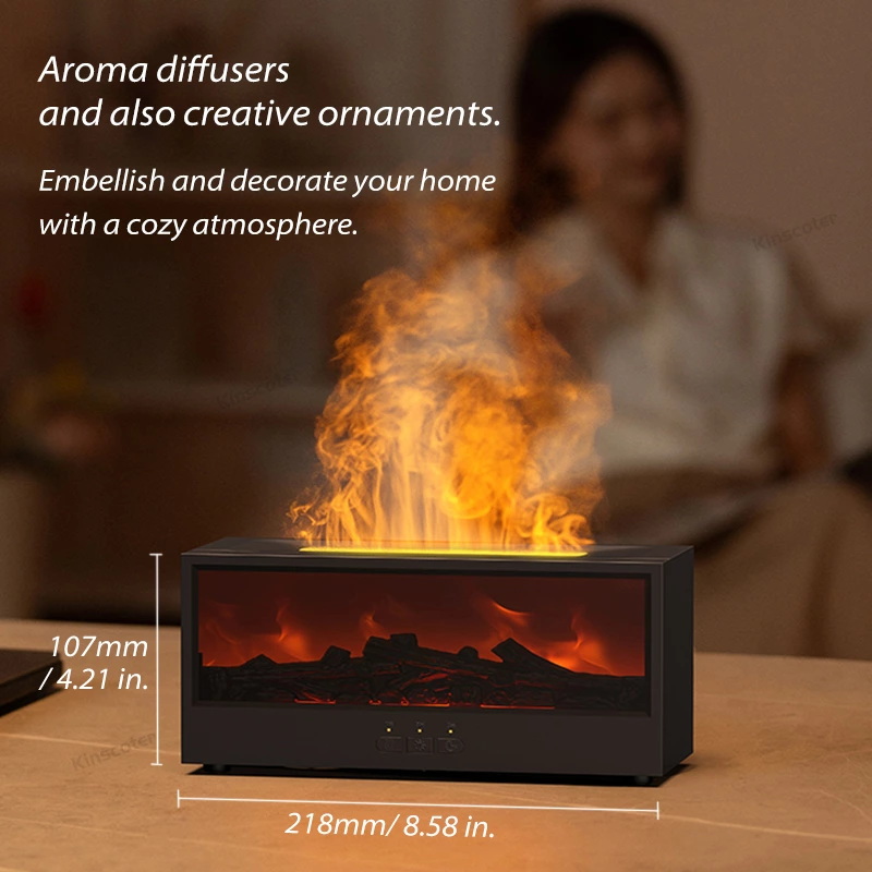 Ignite Comfort and Elegance: The Faux Flame Fireplace Aromatherapy Diffuser