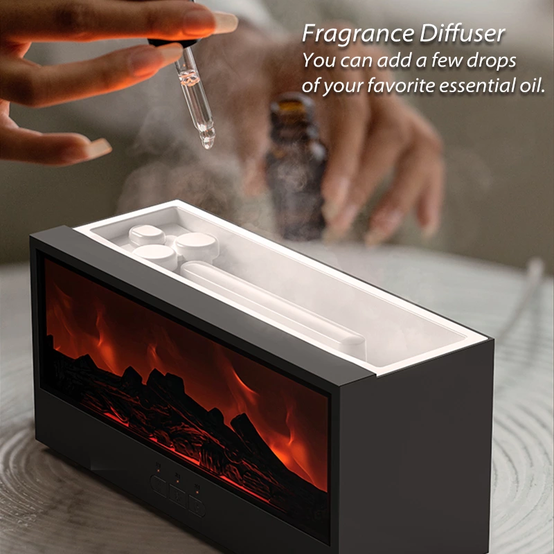 Ignite Comfort and Elegance: The Faux Flame Fireplace Aromatherapy Diffuser