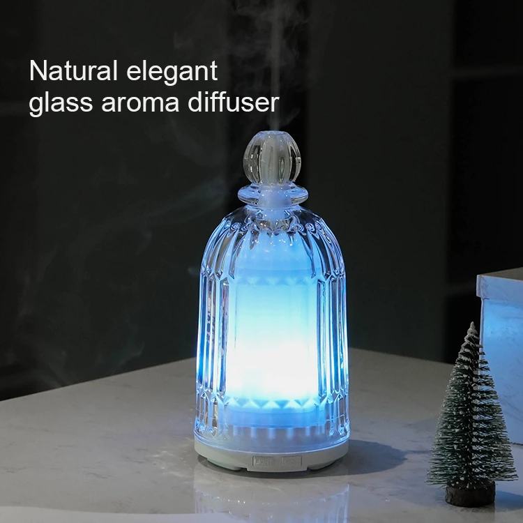 Crystal Elegance: Transform Your Space with the Glass Aroma Humidifier