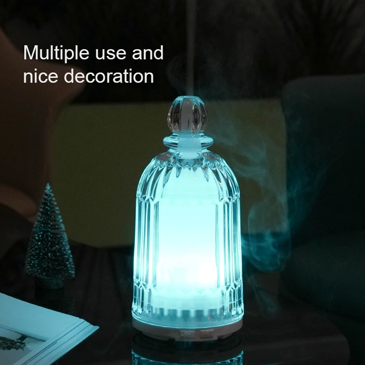 Crystal Elegance: Transform Your Space with the Glass Aroma Humidifier