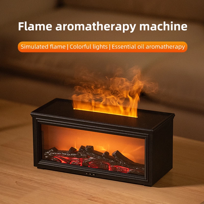 Fireplace Simulation Flame Aromatherapy Diffuser HY05（280ml）