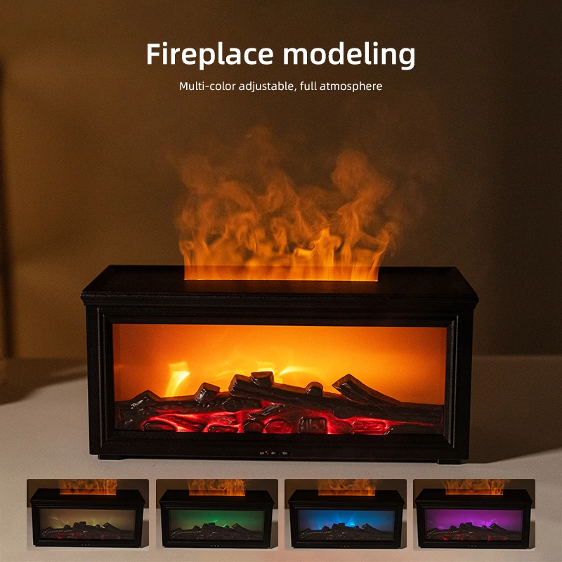 Fireplace Simulation Flame Aromatherapy Diffuser HY05（280ml）