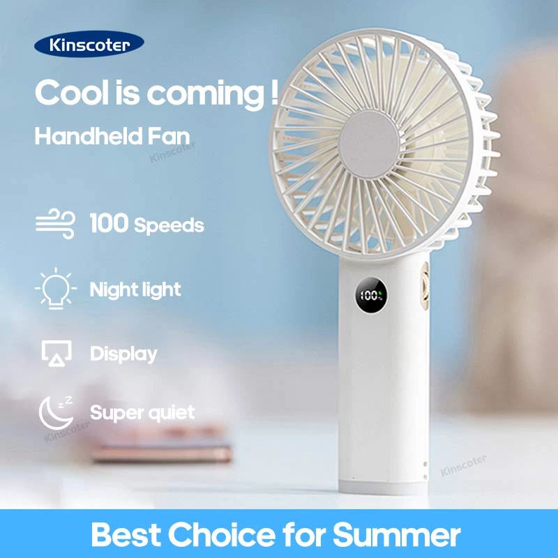 The Ultimate Portable Handheld Fan with Night Light: 100-Level Cooling and Illumination in One