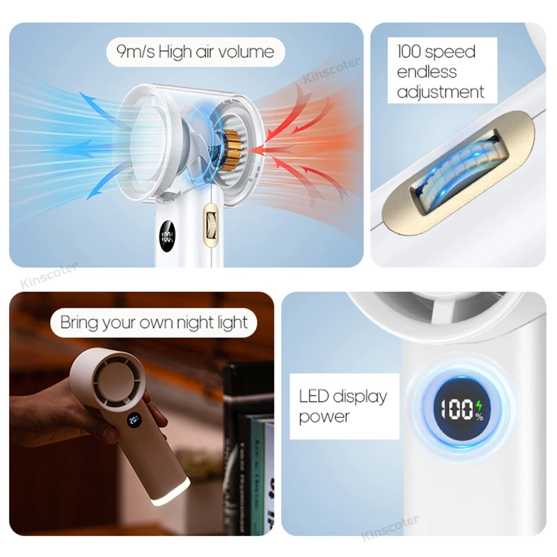 A must-have for summer! This high-speed handheld fan allows you to enjoy coolness anytime, anywhere