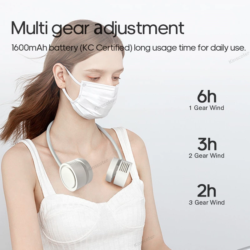 A summer artifact that frees your hands: a neck-hanging fan brings you coolness