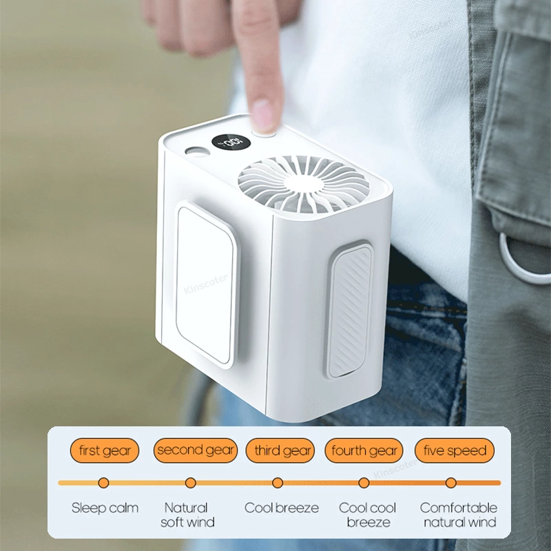 Essential for outdoor camping: portable waist fan brings coolness and convenience